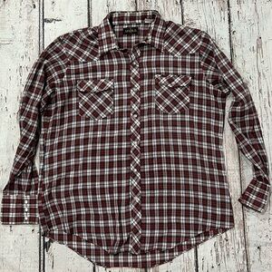 Vintage Mark II Western Pearl Snap Rockabilly Cowboy Plaid Button Down Shirt